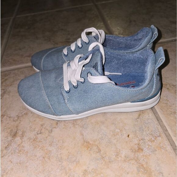 Bobs By Skechers Denim Sneakers Womans Size 7 - Picture 3 of 7